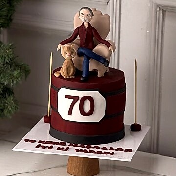 70 Yaş Figürlü Baba Pastası