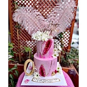 Ametist Taşlı Tasarım Pasta