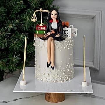 Avukat Konseptli Kişiye Özel Figürlü Pasta - 2