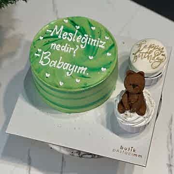 Babalara Özel Yazılı Pasta