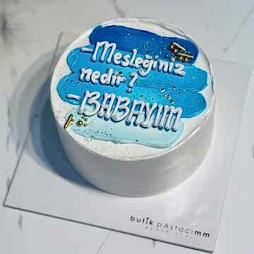 Babalara Özel Yazılı Pasta