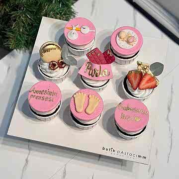 Baby Shower Kız Çocuk Tasarım Cupcake