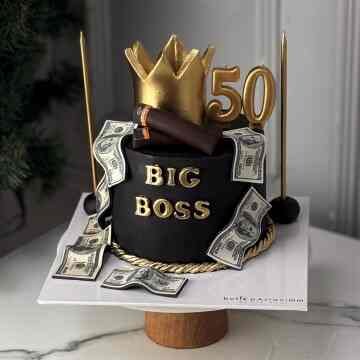 Big Boss Taçlı Rakamlı Pasta