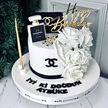 Özel Çanta Çiçekli Pasta