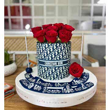 Çiçekli Kişiye Özel Pasta