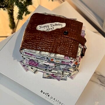 Cüzdan Pasta - Para Detaylı Pasta