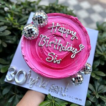 Disco Toplu Yazılı Pasta