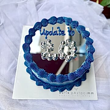 Disco Topu Yaş Detaylı Aynalı Pasta