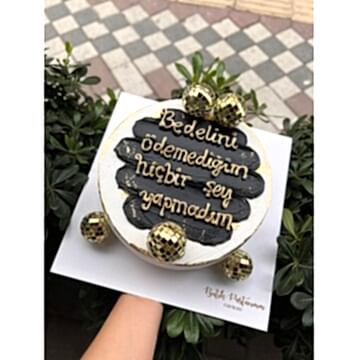 Beş Gold Disco Toplu Yazılı Pasta