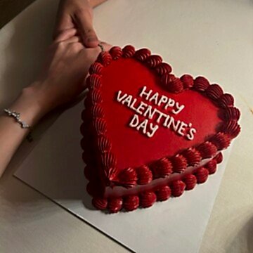 Happy Valentines Day Pasta - Kırmızı Kalpli Pasta