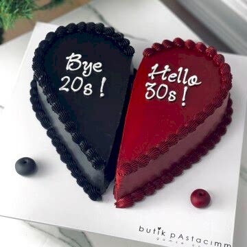 İki Renkli Pasta (Kırmızı-Siyah)