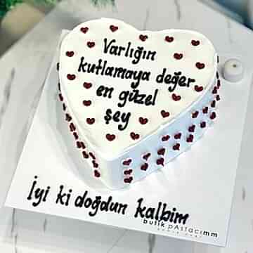 Kalpli Yazılı Pasta