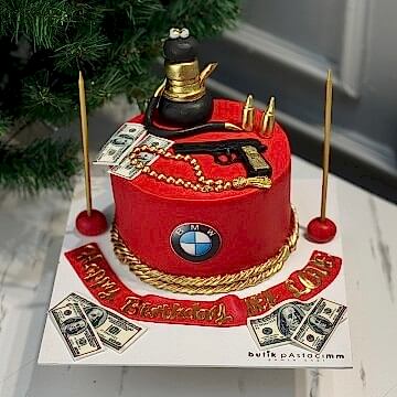 Nargile Tesbih Detaylı Erkek Pastası