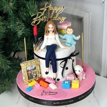 Öğretmen ve Anneye Özel Figürlü Pasta
