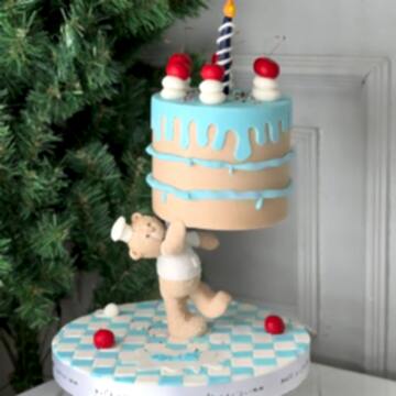 Pasta Taşıyan Şef Ayıcık Pasta