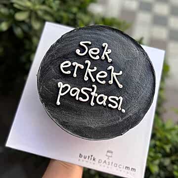 Sek Erkek Pastası Yazılı Pasta