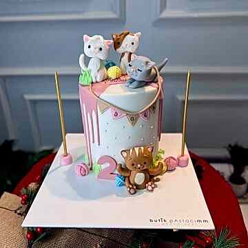 Sevimli Kediler Çocuk Pastası