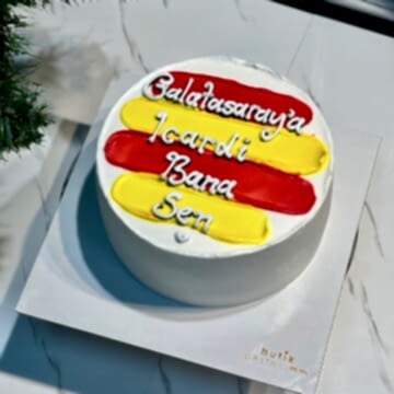 Taraftar Konseptli Yazılı Pasta