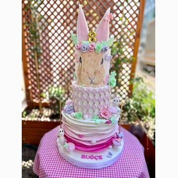 Tavşan Temalı Çocuk Pastası