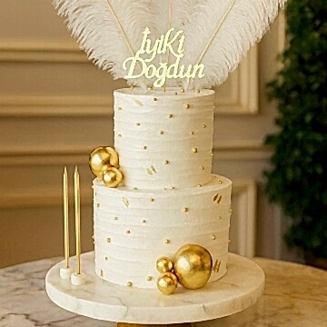 Tüy Detaylı Özel Tasarım Pasta (Kızılcık Şerbeti Nursemanın Pastası)