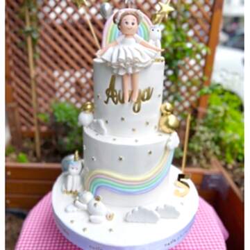 Unicorn Temalı Kişiye Özel Figürlü Çocuk Pastası