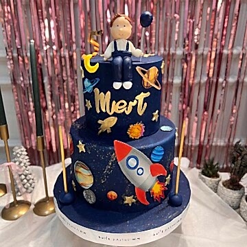 Uzay Temalı Çocuk Pastası