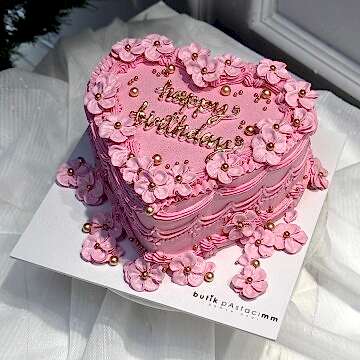 Vintage Pembe Kalpli Pasta