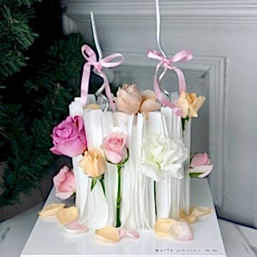 Wafer Paper Çiçekli Pasta